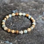 Lemurian Aquatine Calcite Bracelet III (6.5-7mm) - 图片 4