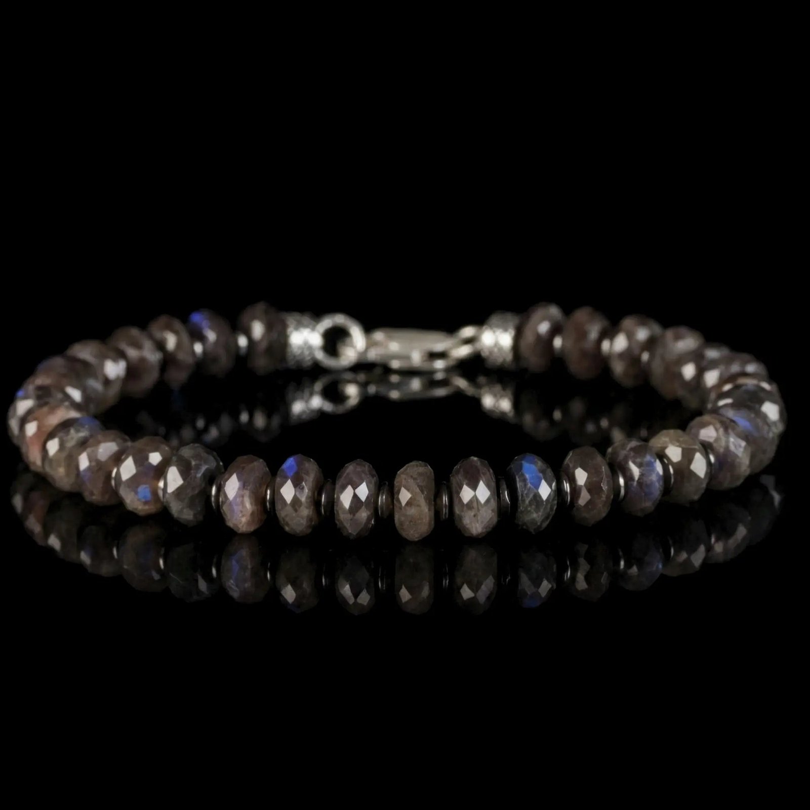BlackLabradoriteBraceletI_8mm.jpg Black Labradorite Bracelet I (8mm) - 图片 1