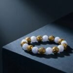 Blue Lace Agate Gold Vermeil Bracelet I (12mm) - 图片 4