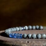 Blue Sapphire - Matte Labradorite Bracelet XXI (4mm) - 图片 3