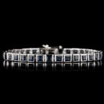 Blue Sapphire - Silver Tennis Bracelet II - 图片 3