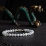 Burmese Grey Green Jade Bracelet XX (7mm) - 图片 3