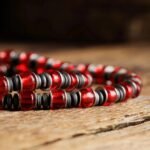 Red Silver & Hematite Bracelet X (6mm) - 图片 3