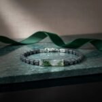Moss Agate - Hematite Cube Bracelet I (4-6mm) - 图片 5