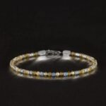 Mustard Yellow Labradorite - Picasso Blue Bracelet II (3mm) - 图片 5
