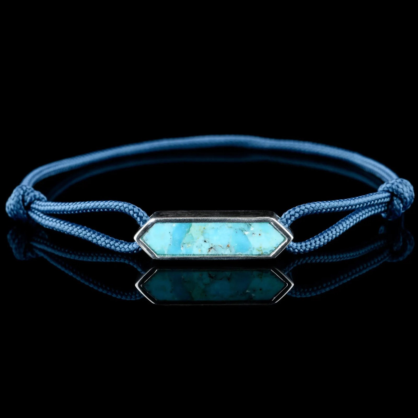 ParacordMohaveTurquoise_SilverBraceletI-solo-productshot.jpg Paracord Mohave Turquoise & Silver Bracelet I - 图片 1