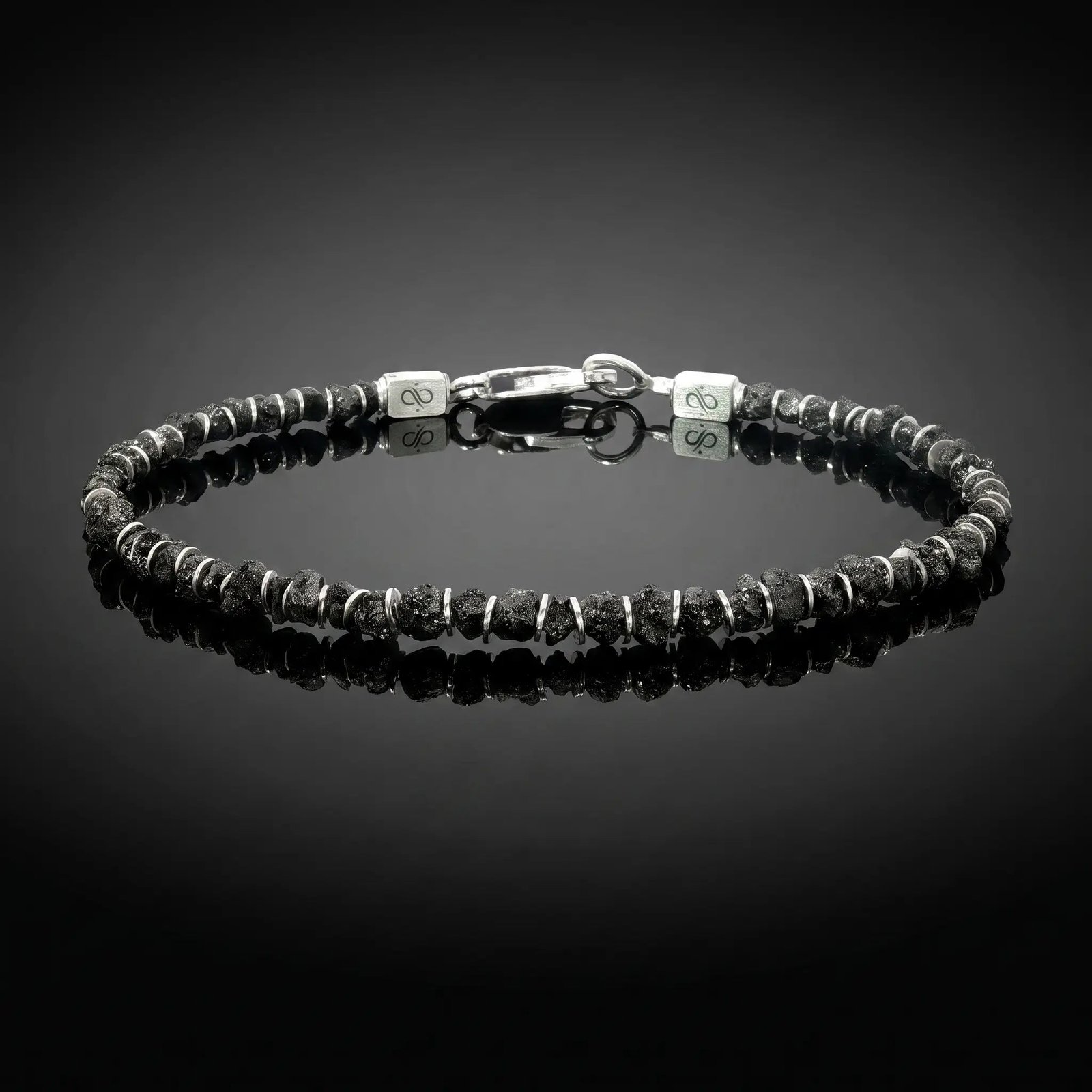 RawBlackDiamondBracelet15carat_3-4mm_-P1.jpg Raw Black Diamond Bracelet 15 carats (3-4mm) - 图片 1
