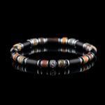 Red Creek Jasper - Ebony Wood Bracelet I (6mm)