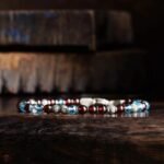 Swiss Blue Topaz - Red Garnet Bracelet VIII (3.5 - 4mm) - 图片 4