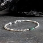 White Pearl - Emerald Bracelet I (2.5-3mm) - 图片 3