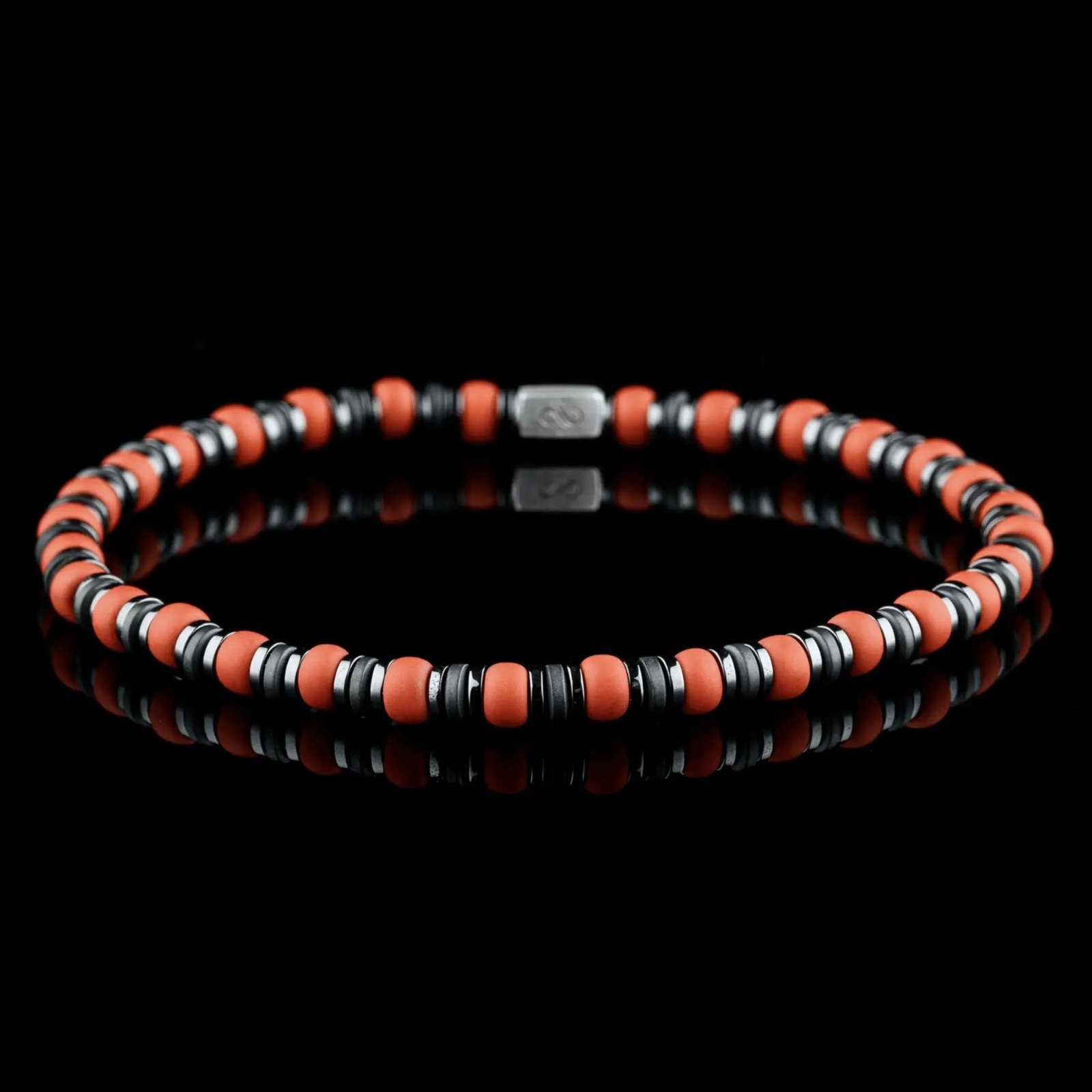 square1-Hematite-OrangeBraceletXV_4mm.jpg Hematite - Orange Bracelet XV (4mm) - 图片 1