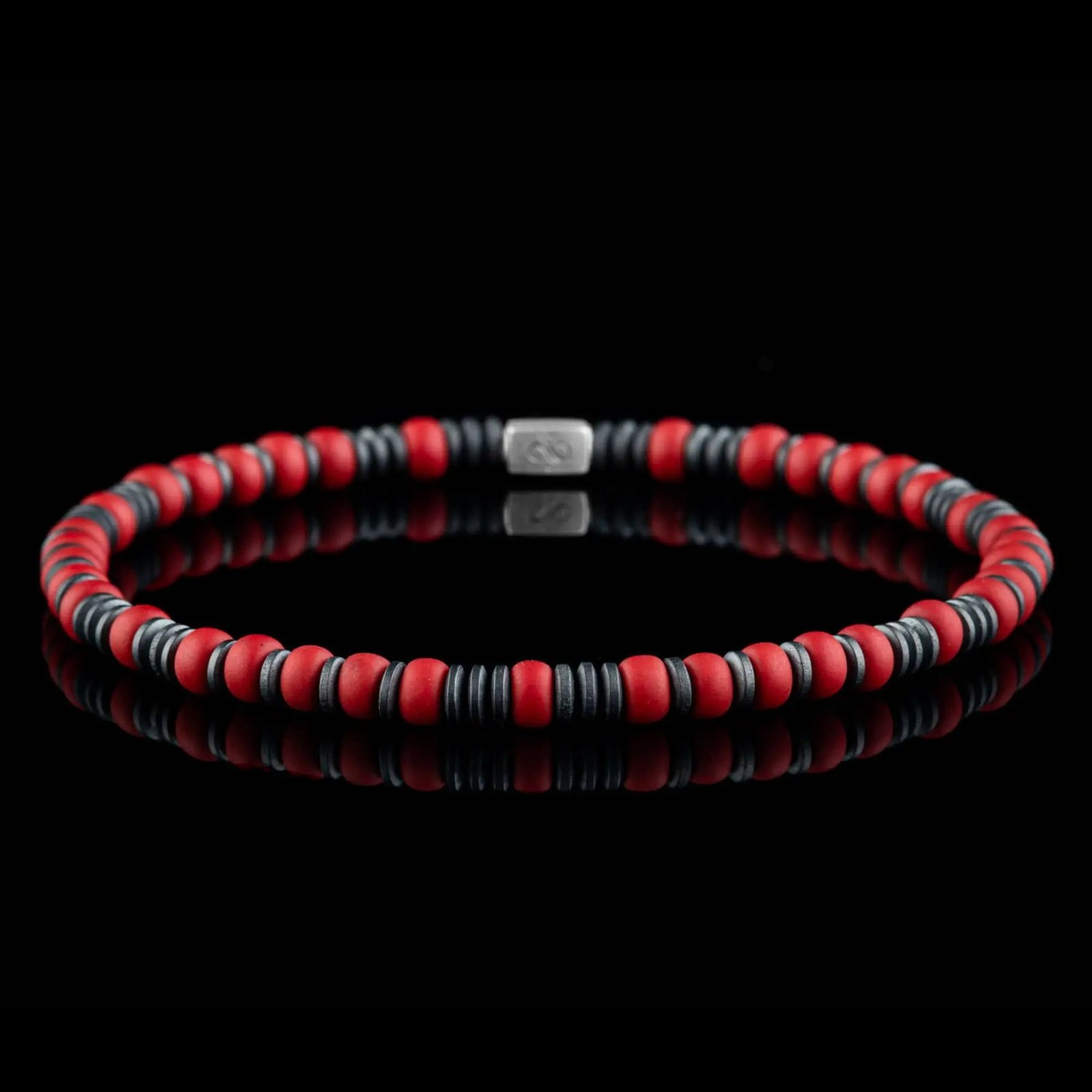 square1-Hematite-RedBraceletVII_4mm.jpg Hematite - Red Bracelet VII (4mm) - 图片 1