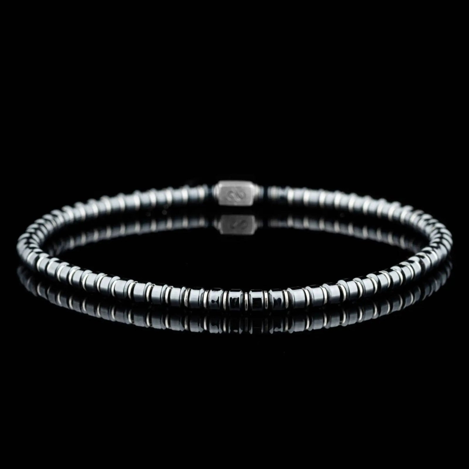 square1-HematiteBraceletV_3mm_1.jpg Silver - Hematite Bracelet V (3mm) - 图片 1