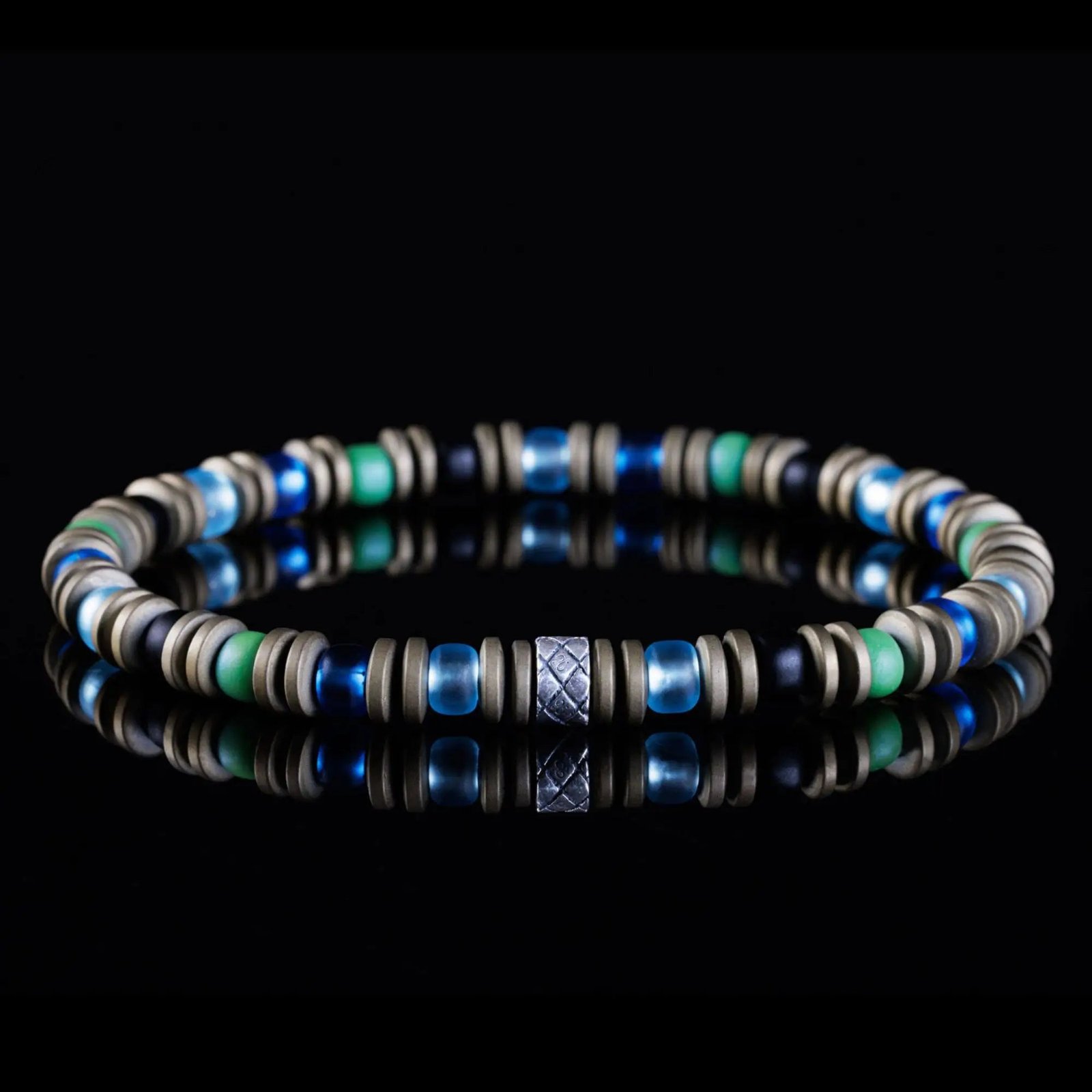 square1-HematiteBronzeBraceletIX_6mm.jpg Hematite Bronze Bracelet IX (6mm) - 图片 1