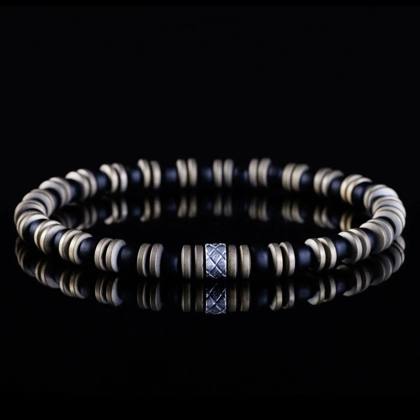 square1-HematiteBronzeBraceletI_6mm.jpg Hematite Bronze Bracelet I (6mm) - 图片 1