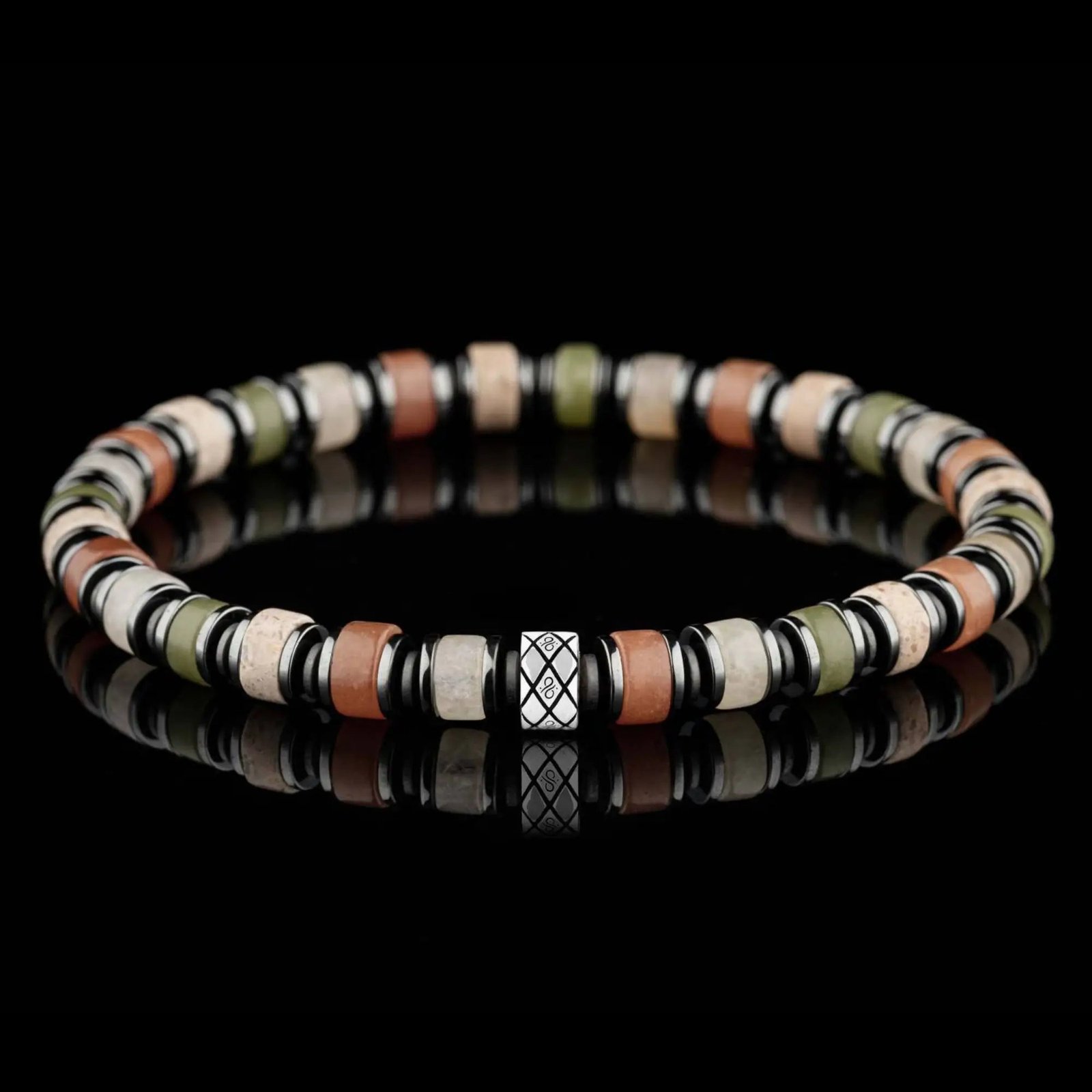 square1-Jade-Aventurine-FossilBraceletIV_6mm.jpg Fusion Gems Bracelet III (6mm) - 图片 1