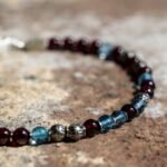 Swiss Blue Topaz - Red Garnet Bracelet VIII (3.5 - 4mm) - 图片 6