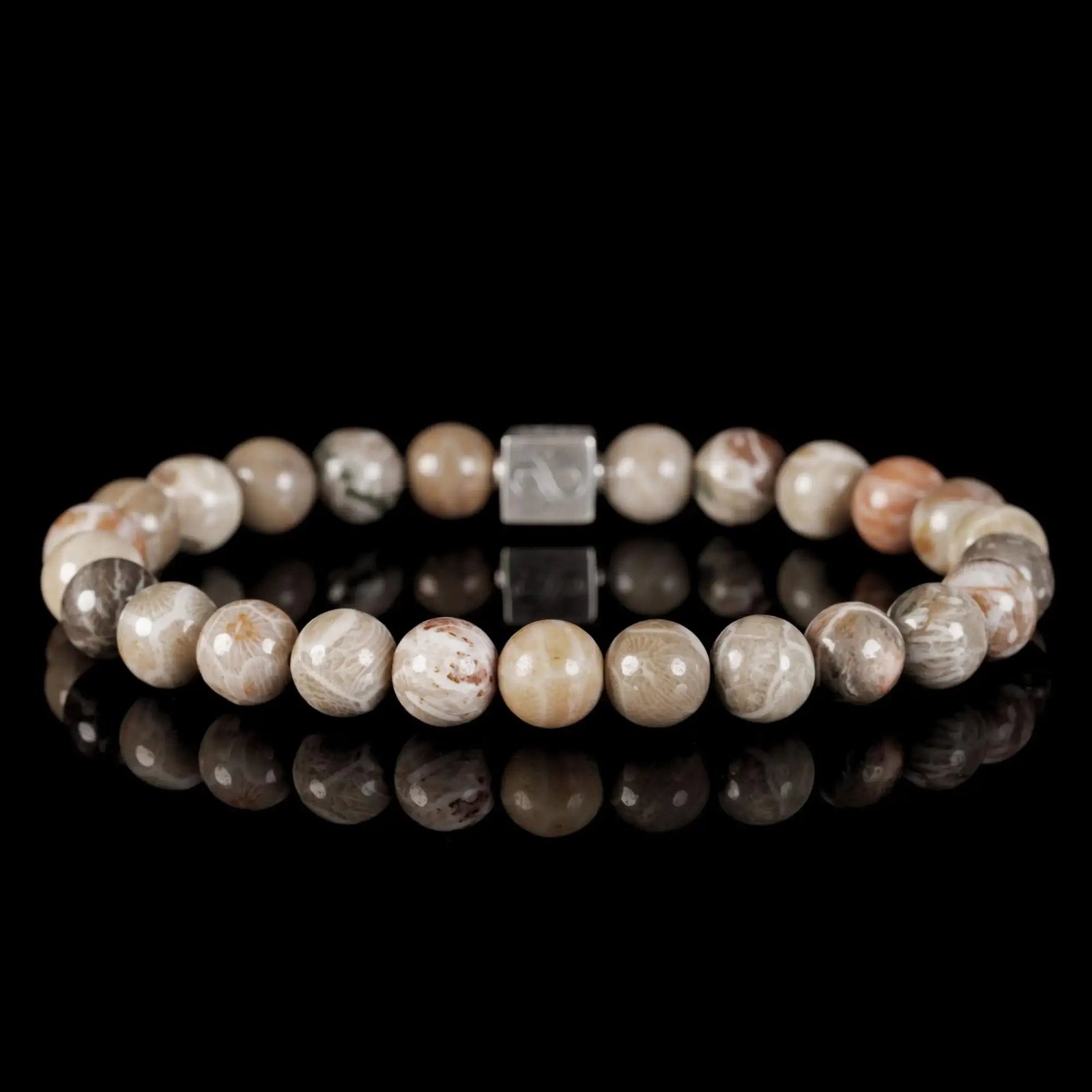 square4-FossilCoralBraceletI_8mm.jpg Fossil Coral Bracelet I (8mm) - 图片 1