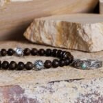 Paladin Swiss Blue Topaz - Matte Bronzite Bracelet I (6mm) - 图片 4