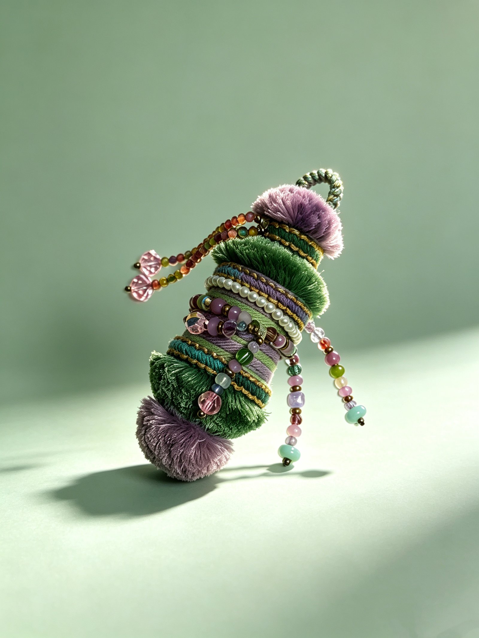 c1c096eb766e10b3fe47946559b42218 Woven Spool Charm - Moss Lavender(One of a kind) - Image 1