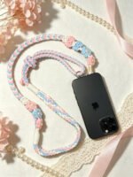 Woven Phone Charm—Sugar Blossom