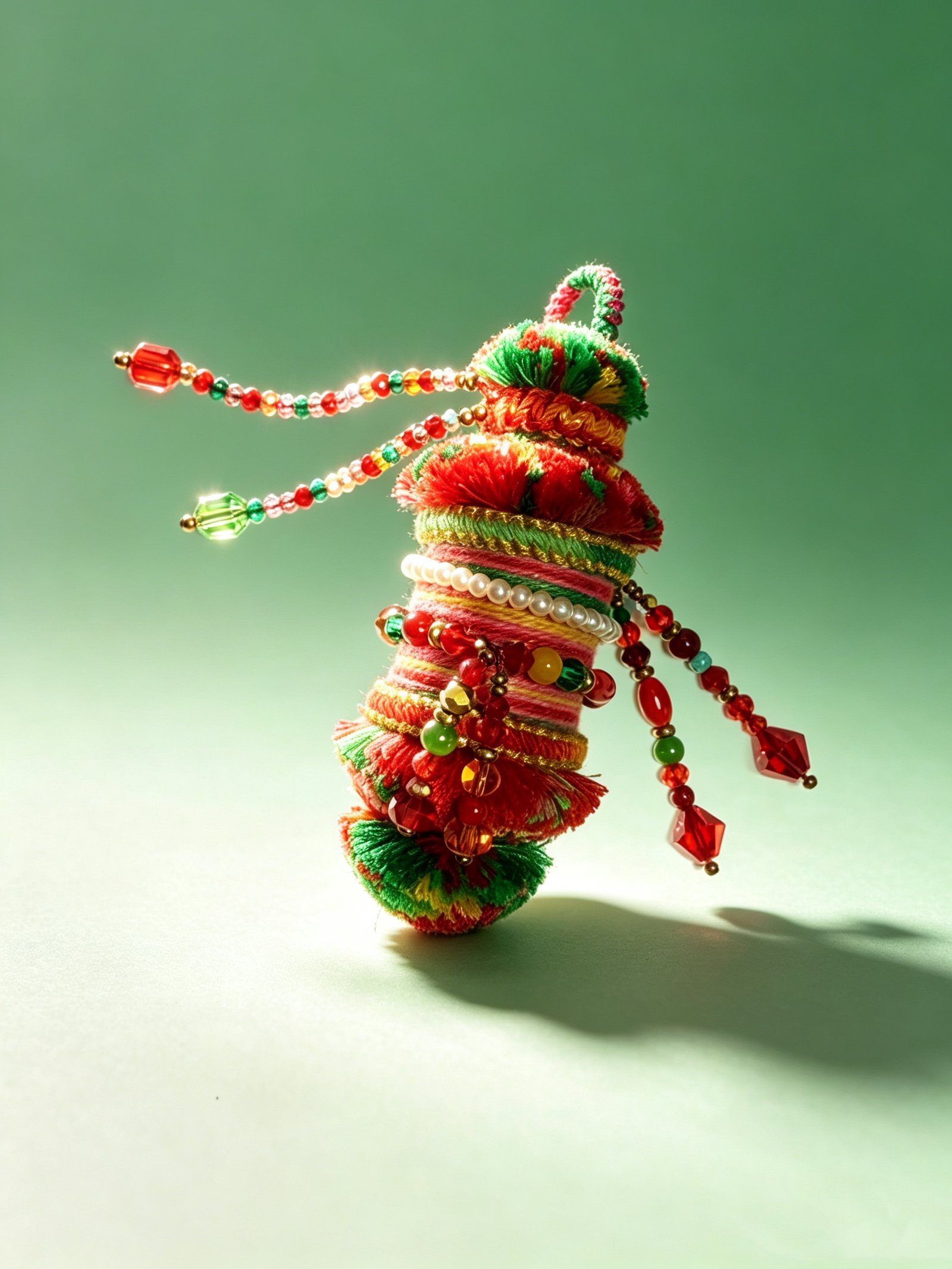 54dd2ba0fc0a13293e6e5ee8781f0666 Woven Spool Charm - Crimson Fiesta(One of a kind) - Image 1