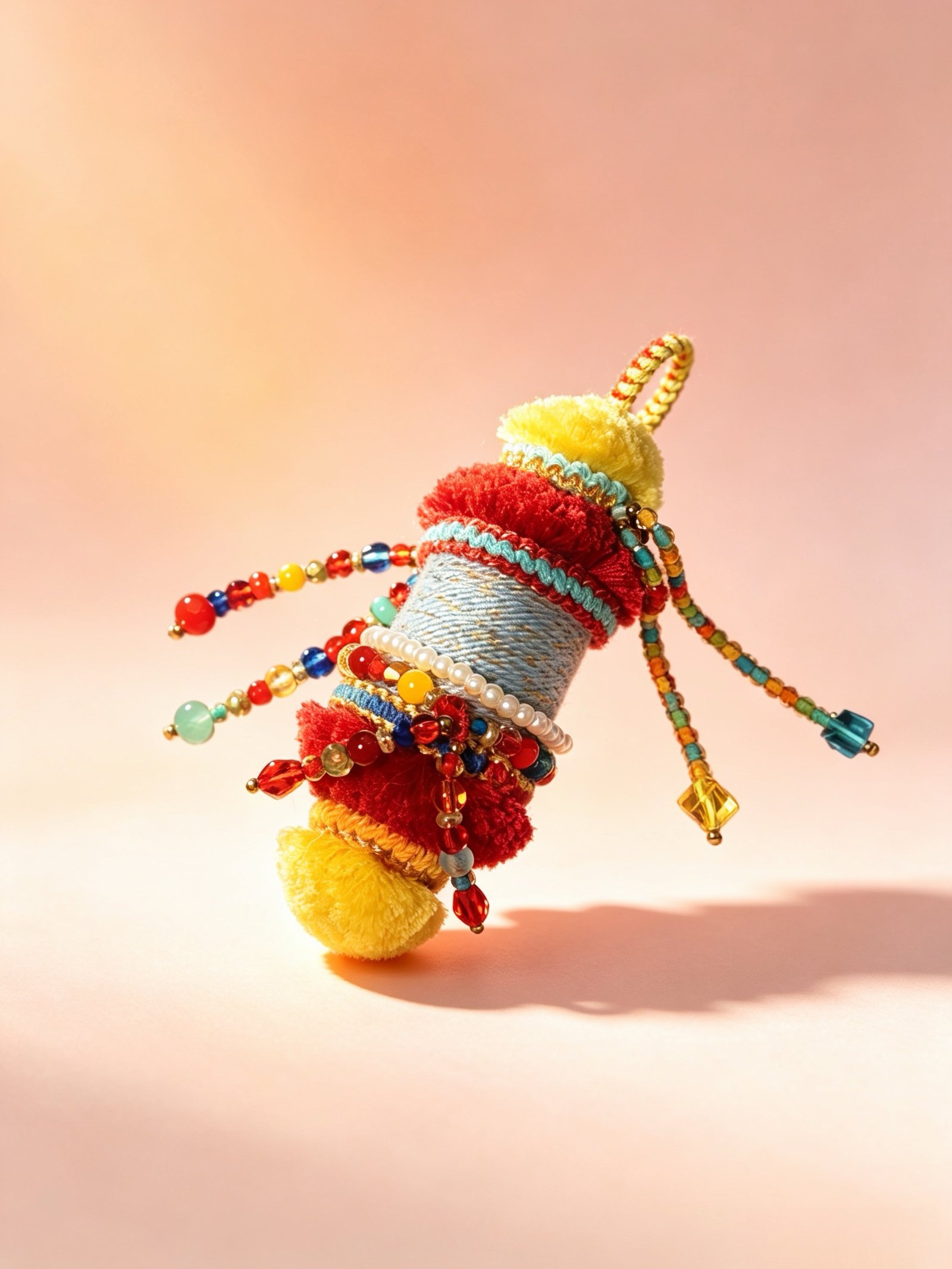 a923401cccea391c30eda453e609fdef Woven Spool Charm -Sunset Carnival(One of a kind) - Image 1